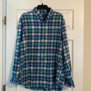 Vineyard Vines Mens XL flannel l/s whale shirt plaid